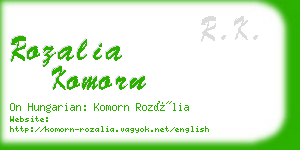 rozalia komorn business card